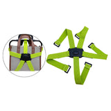 Maxbell Folding Bike Carrier Bracket Belt Pannier Front Bag Holder Rack Strap green and black