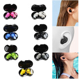 Maxbell Swimming Ear Plug and Nose Clip Set Training Ear Nose Plug Adult Pink