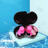 Maxbell Swimming Ear Plug and Nose Clip Set Training Ear Nose Plug Adult Pink