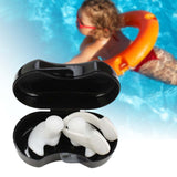 Maxbell Swimming Ear Plug and Nose Clip Set Training Ear Nose Plug Adult White