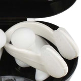 Maxbell Swimming Ear Plug and Nose Clip Set Training Ear Nose Plug Adult White