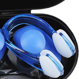 Maxbell Swimming Ear Plug and Nose Clip Set Training Ear Nose Plug Adult Blue