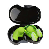 Maxbell Swimming Ear Plug and Nose Clip Set Training Ear Nose Plug Adult Green