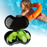 Maxbell Swimming Ear Plug and Nose Clip Set Training Ear Nose Plug Adult Green