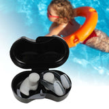 Maxbell Swimming Ear Plug and Nose Clip Set Training Ear Nose Plug Adult Gray