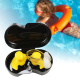 Maxbell Swimming Ear Plug and Nose Clip Set Training Ear Nose Plug Adult Yellow