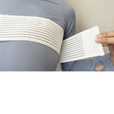 Maxbell Breast Compression Band for Women Breast Support Wrap for Fitness Running White