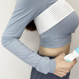 Maxbell Breast Compression Band for Women Breast Support Wrap for Fitness Running White