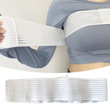 Maxbell Breast Compression Band for Women Breast Support Wrap for Fitness Running White