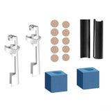 Maxbell 16x Cue Repair Set Tips Fixing Clamp Billiard Holder DIY Stick