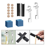 Maxbell 16x Cue Repair Set Tips Fixing Clamp Billiard Holder DIY Stick
