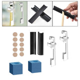 Maxbell 16x Cue Repair Set Tips Fixing Clamp Billiard Holder DIY Stick