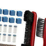 Maxbell Billiards Pool Table and Rail Brush Set Wipe Pool Snooker Accessories Red