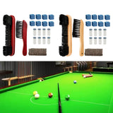 Maxbell Billiards Pool Table and Rail Brush Set Wipe Pool Snooker Accessories Red