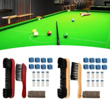 Maxbell Billiards Pool Table and Rail Brush Set Wipe Pool Snooker Accessories Red