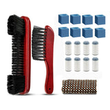 Maxbell Billiards Pool Table and Rail Brush Set Wipe Pool Snooker Accessories Red