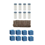 Maxbell Billiards Pool Table and Rail Brush Set Wipe Pool Snooker Accessories Red