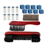 Maxbell Billiards Pool Table and Rail Brush Set Wipe Pool Snooker Accessories Red