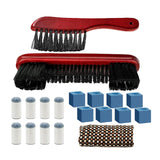 Maxbell Billiards Pool Table and Rail Brush Set Wipe Pool Snooker Accessories Red