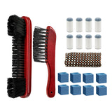 Maxbell Billiards Pool Table and Rail Brush Set Wipe Pool Snooker Accessories Red