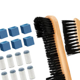Maxbell Billiards Pool Table and Rail Brush Set Wipe Pool Snooker Accessories Yellow