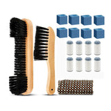 Maxbell Billiards Pool Table and Rail Brush Set Wipe Pool Snooker Accessories Yellow