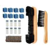 Maxbell Billiards Pool Table and Rail Brush Set Wipe Pool Snooker Accessories Yellow