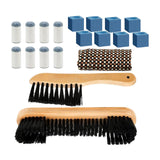 Maxbell Billiards Pool Table and Rail Brush Set Wipe Pool Snooker Accessories Yellow