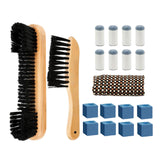 Maxbell Billiards Pool Table and Rail Brush Set Wipe Pool Snooker Accessories Yellow