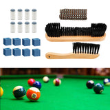 Maxbell Billiards Pool Table and Rail Brush Set Wipe Pool Snooker Accessories Yellow