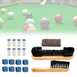 Maxbell Billiards Pool Table and Rail Brush Set Wipe Pool Snooker Accessories Yellow