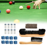 Maxbell Billiards Pool Table and Rail Brush Set Wipe Pool Snooker Accessories Yellow
