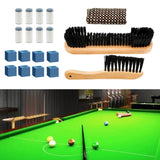 Maxbell Billiards Pool Table and Rail Brush Set Wipe Pool Snooker Accessories Yellow