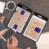 Maxbell Double Sided Coaches Board Basketball Soccer Strategy Board Training Aid Basketball