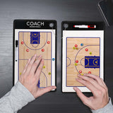 Maxbell Double Sided Coaches Board Basketball Soccer Strategy Board Training Aid Basketball