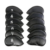 Maxbell 12 Pieces Golf Iron Headcover Set Premium PU Leather Golf Club Head Covers