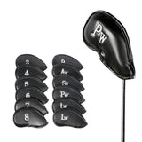 Maxbell 12 Pieces Golf Iron Headcover Set Premium PU Leather Golf Club Head Covers