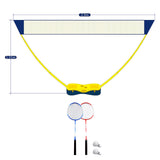 Maxbell Badminton Net Set Sports Net Easy Assemble for Outdoor Yard Beach Games 3Meters with Racket and Ball