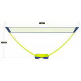 Maxbell Badminton Net Set Sports Net Easy Assemble for Outdoor Yard Beach Games 4Meters Yellow