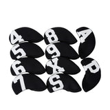 Maxbell 10Pcs Golf Iron Covers Set Wrap Neoprene Waterproof Sleeves Equipment