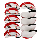 Maxbell 10Pcs Golf Iron Headcover Golf Club Head Covers 4,5,6,7,8,9,AW, PW, Lw, SW