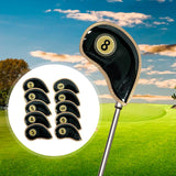 Maxbell 10 Pieces Golf Iron Headcovers Golf Club Head Covers Portable Golfer Gift