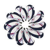 Maxbell 10x Golf Iron Covers Number Tag Wrap Sleeves for Golf Training Equipment