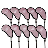 Maxbell 10Pcs Golf Iron Head Covers Golf Clubs Case Sleeves Wrap for Golf Training