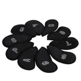 Maxbell 10Pcs Meshy Golf Iron Head Covers Lightweight Embroidered Club Label Premium