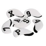 Maxbell 10Pcs Golf Iron Head Covers Sleeves Head Protector PU Outdoor Sports