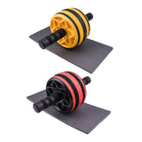Maxbell Ab Roller Wheel Strength Training for Men Women with Knee Mat Body Building Yellow