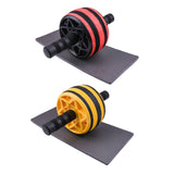 Maxbell Ab Roller Wheel Strength Training for Men Women with Knee Mat Body Building Yellow