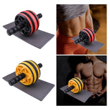 Maxbell Ab Roller Wheel Strength Training for Men Women with Knee Mat Body Building Yellow