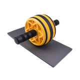 Maxbell Ab Roller Wheel Strength Training for Men Women with Knee Mat Body Building Yellow